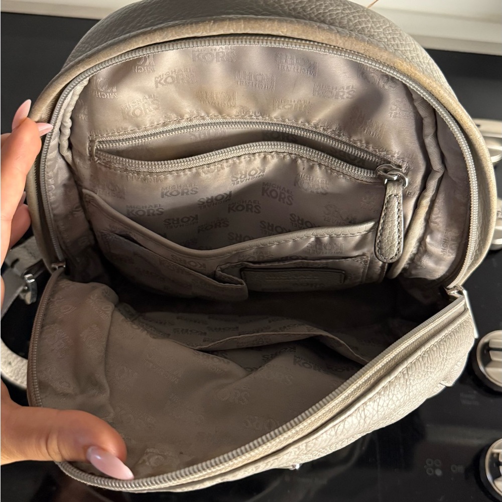 Michael Kors Beige Studded Backpack - Picture 3 of 4